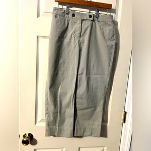 Anne Klein stretch stripped cropped pants size 8P